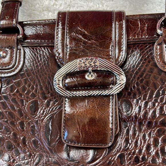 MC Marc Chantal brown croc embossed shoulder bag - Picture 10 of 11